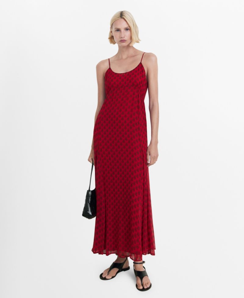 Women's Floral-Print Chiffon Dress