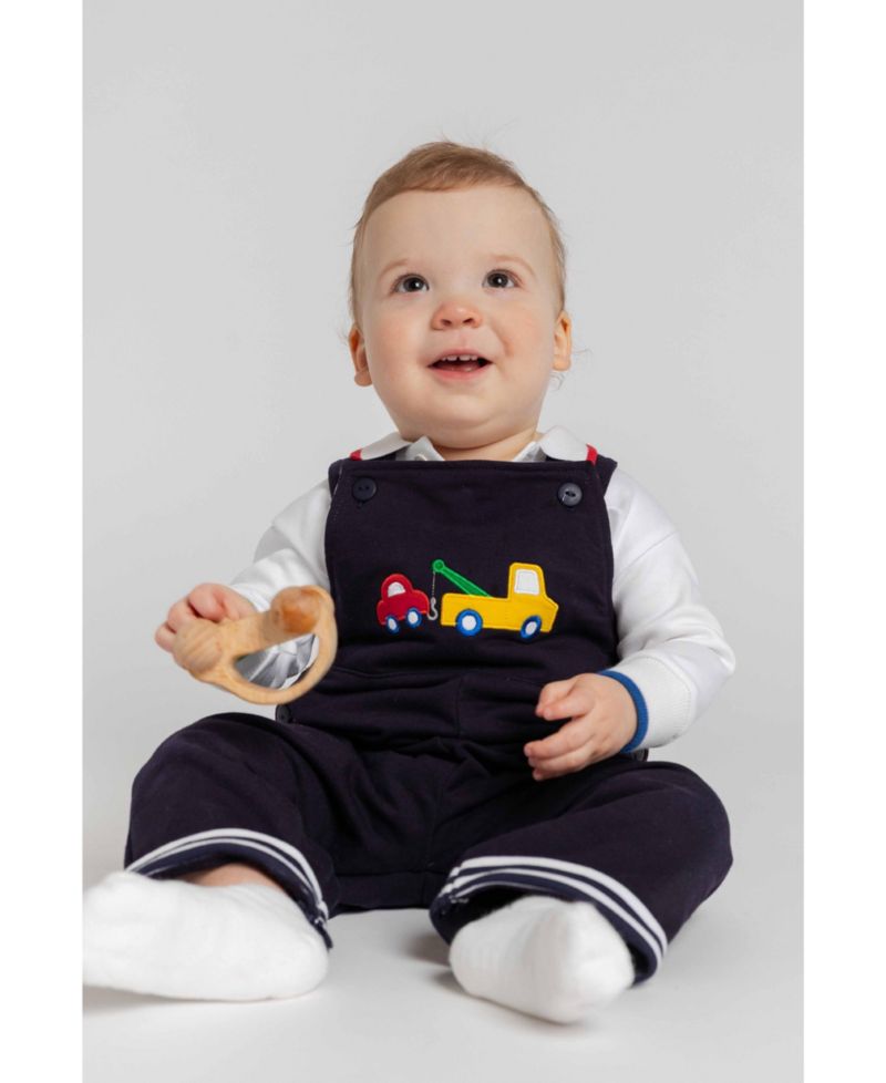 Baby Boy ( 6M to 24M ) French Terry Knit Longall With Tow Truck
