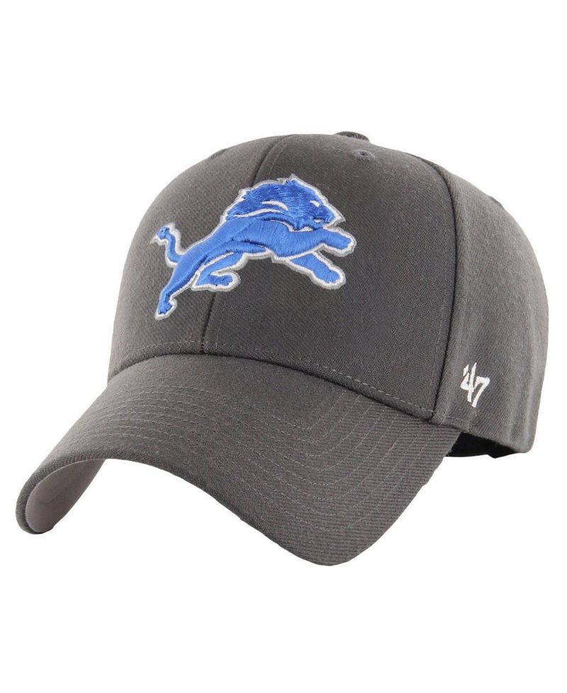 Men's Charcoal Detroit Lions MVP Adjustable Hat