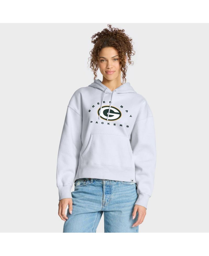Women's White Green Bay Packers Eligible Receiver Legacy Pullover Hoodie