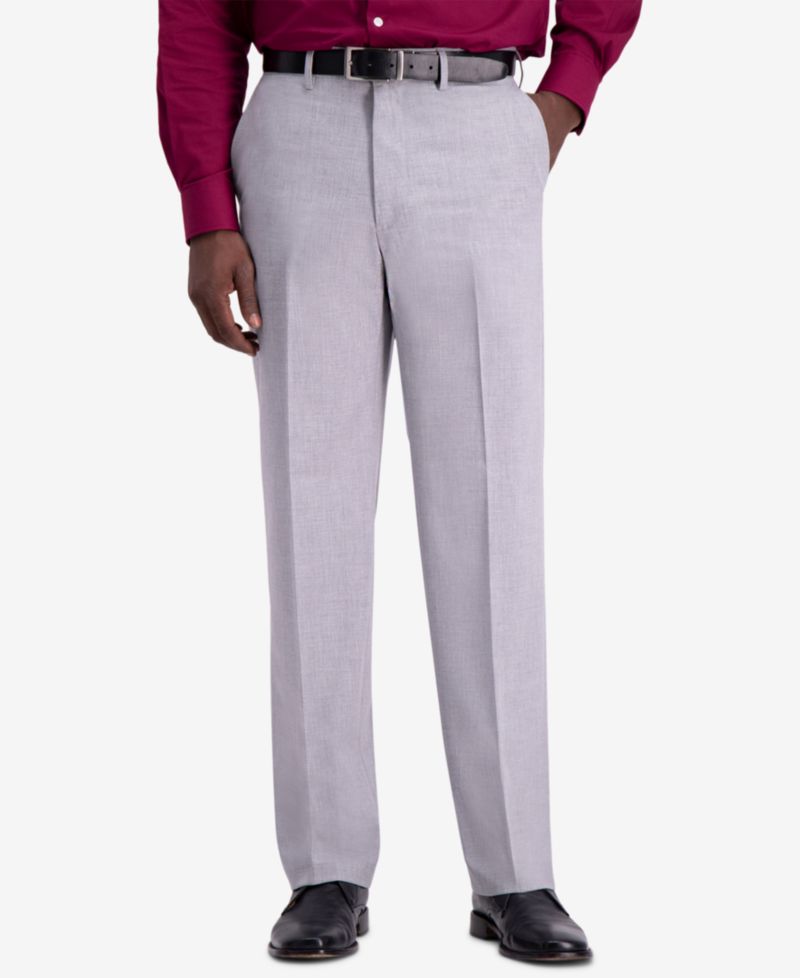 JMH Men's 4-Way Stretch Classic Fit Flat Front Dress Pant