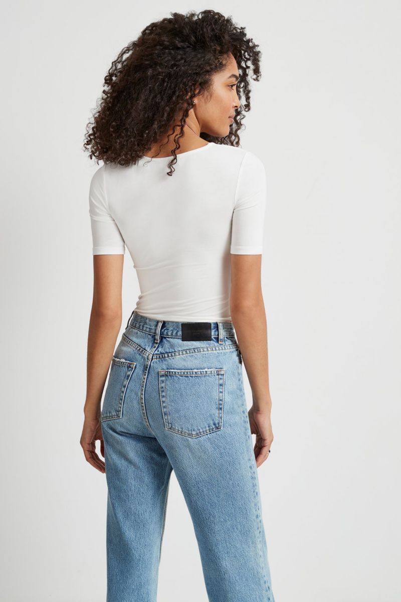 Women's Bowen Short-Sleeve Cutout-Neckline Jersey Top