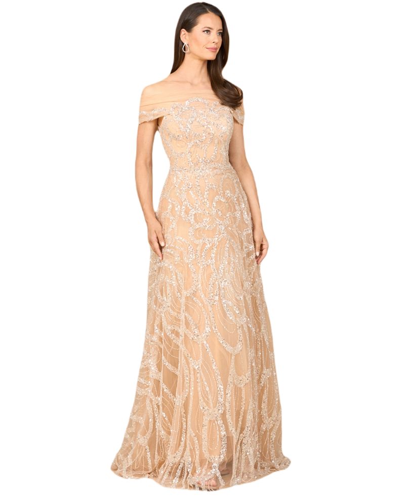 Women's Off Shoulder A-line Gown