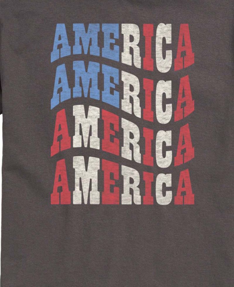Men's America Wavy Short-Sleeve Graphic T-Shirt