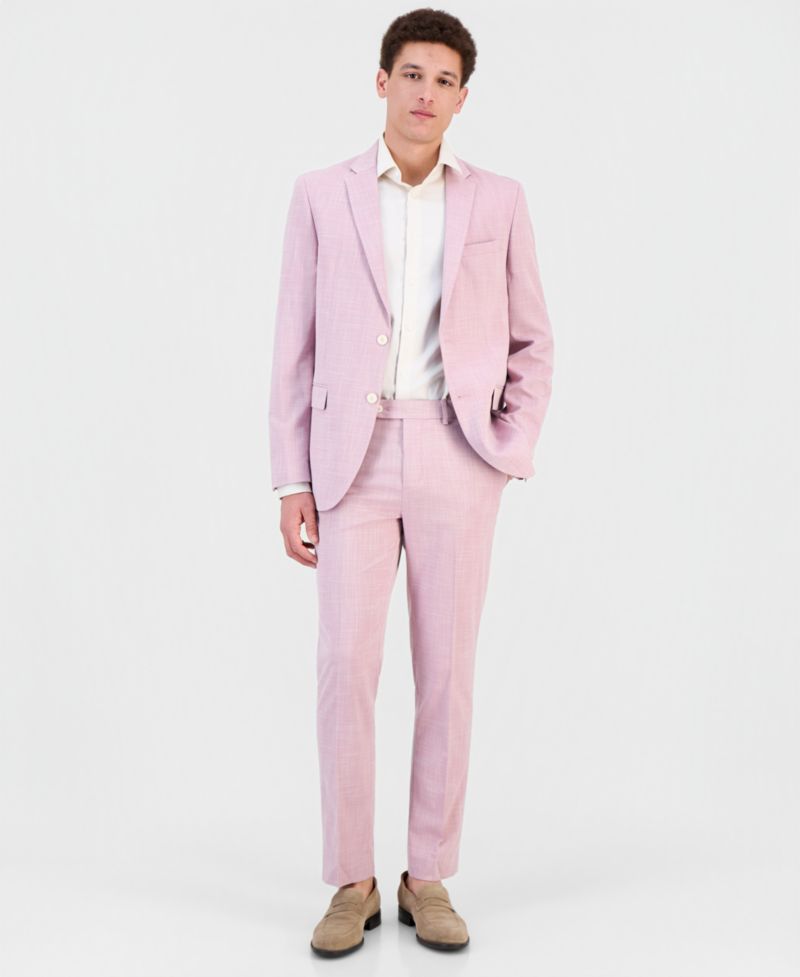 Men's Slim-Fit Spandex Super-Stretch Suit Pants
