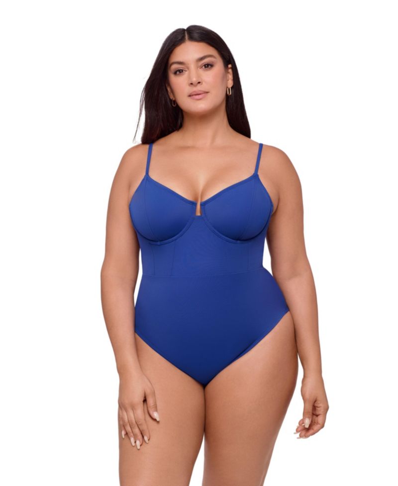 Women's Supportive and Sculpting Corset Underwire One-Piece Swimsuit