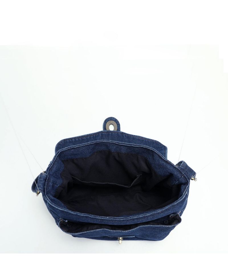 Luma Denim Flap Shoulder Bag Crossbody Purse Casual Blue Jean Handbag Adjustable Strap Everyday Small Medium Messenger Bag