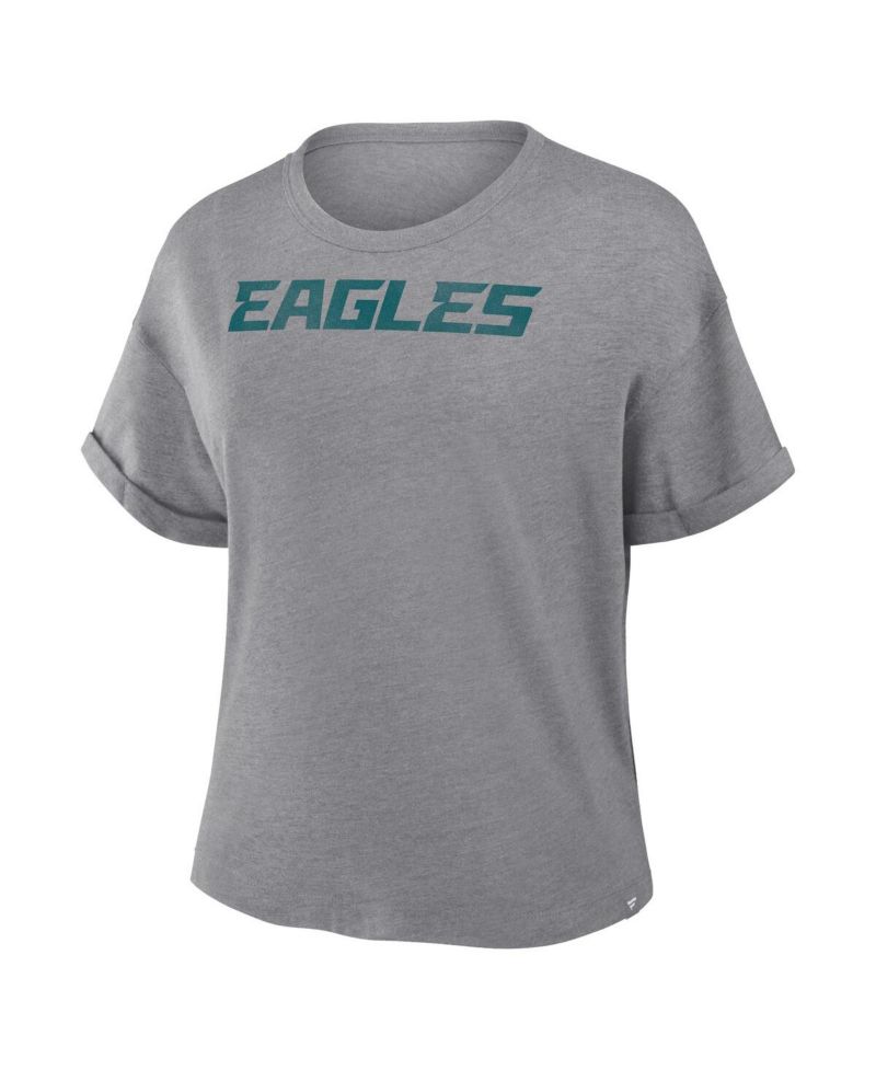Women's Heather Gray Philadelphia Eagles Tri-Blend T-Shirt