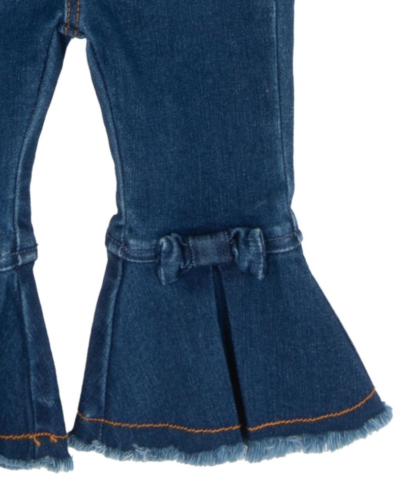 Baby Girls' Poncho Long-Sleeve Sweater and Denim Pants, 2-Piece Set