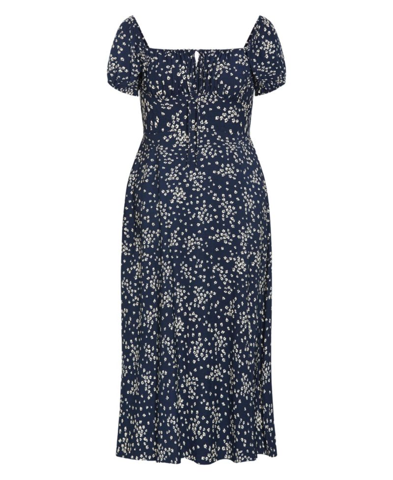 Plus Size Abbigail Print Short-Sleeve Floral Maxi Dress