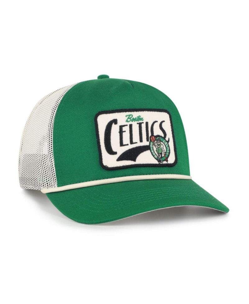Men's '47 Kelly Green Boston Celtics Emmett Heavy Twill Trucker Hitch Adjustable Hat
