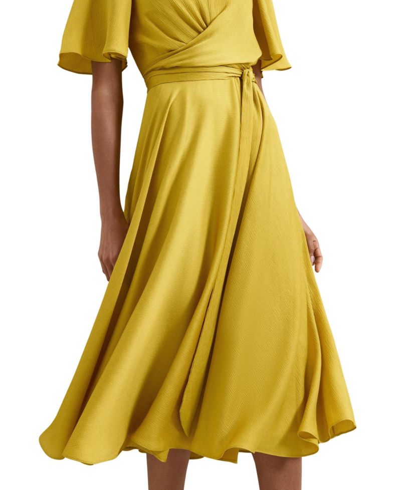 Women's Abbie Wrap V-Neck Midi Dress