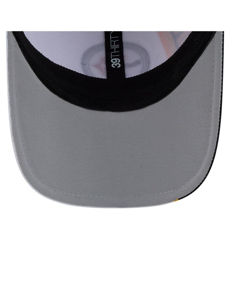 Men's White/Black Pittsburgh Steelers Dash 39THIRTY M-Crown Flex Hat