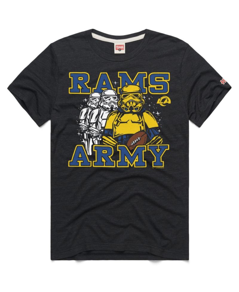 Men's and Women's Charcoal Los Angeles Rams Star Wars x NFL Tri-Blend T-Shirt