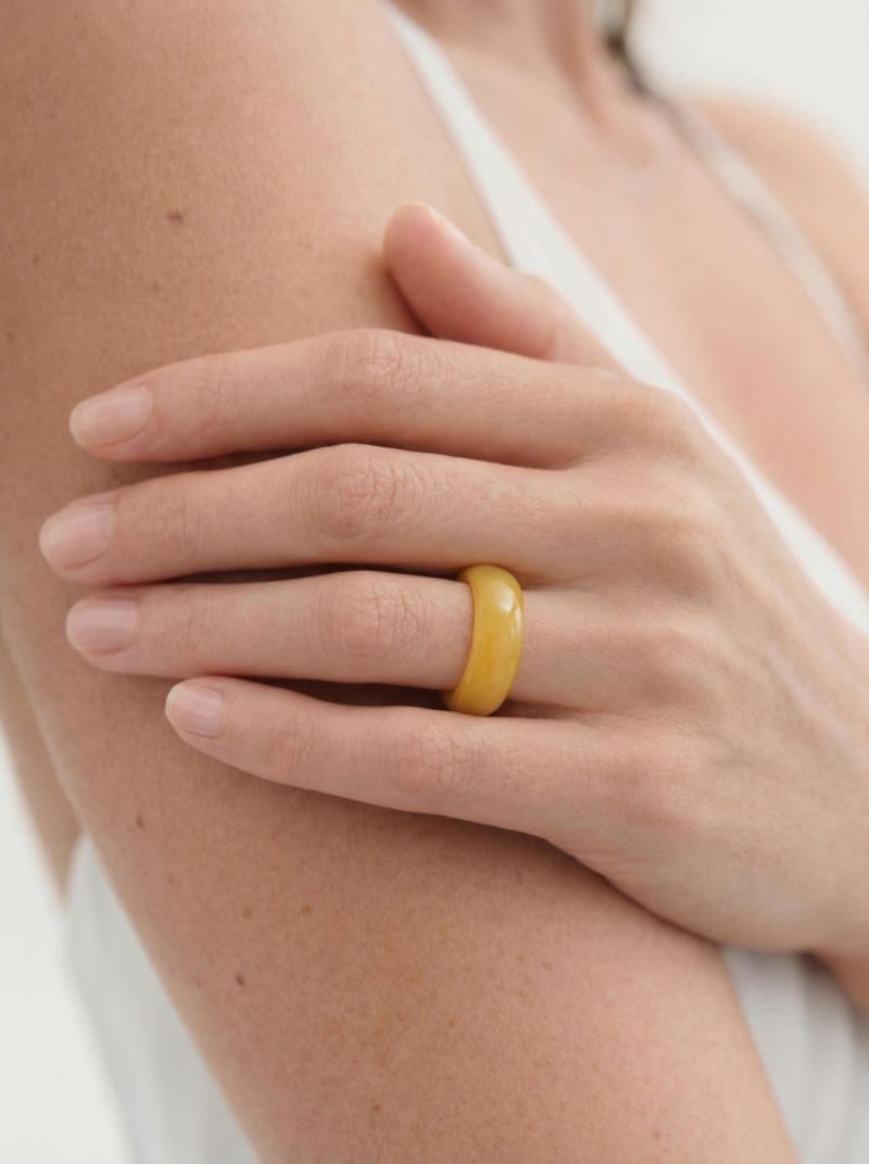 Carrie Yellow Jade Ring