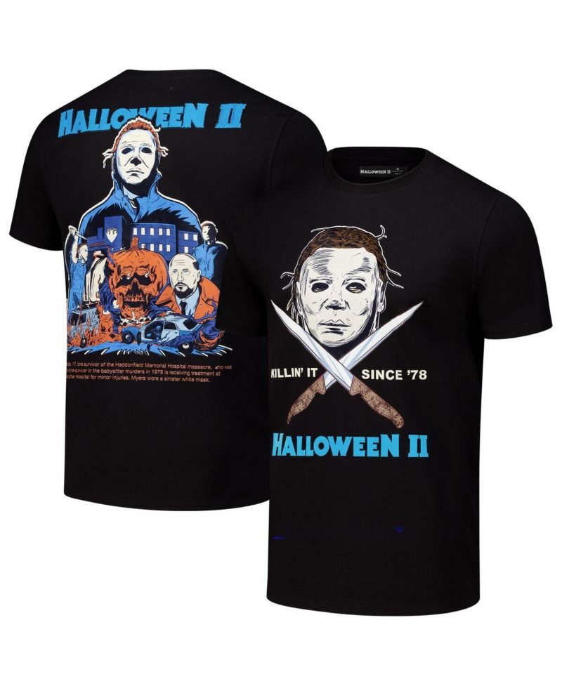 Men's Black Halloween Poster T-Shirt