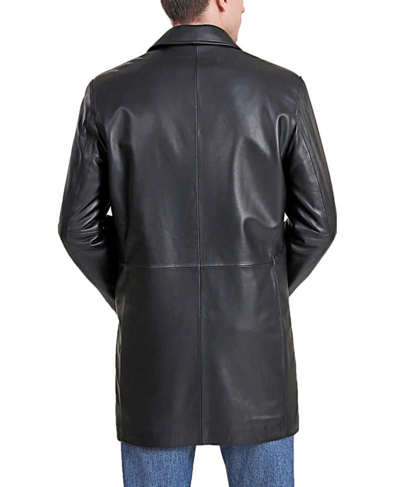 Men's Men Peter Three-Quarter Leather Car Coat