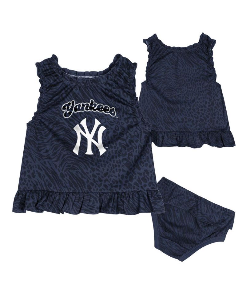 Infant Navy New York Yankees Playground Dress Bloomers Set