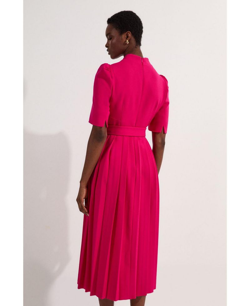 Women's Crepe Forever Pleat Midi Dress