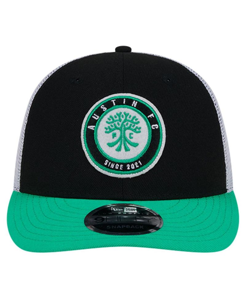 Men's Black Austin FC Throwback Trucker Low Profile 9FIFTY Snapback Hat