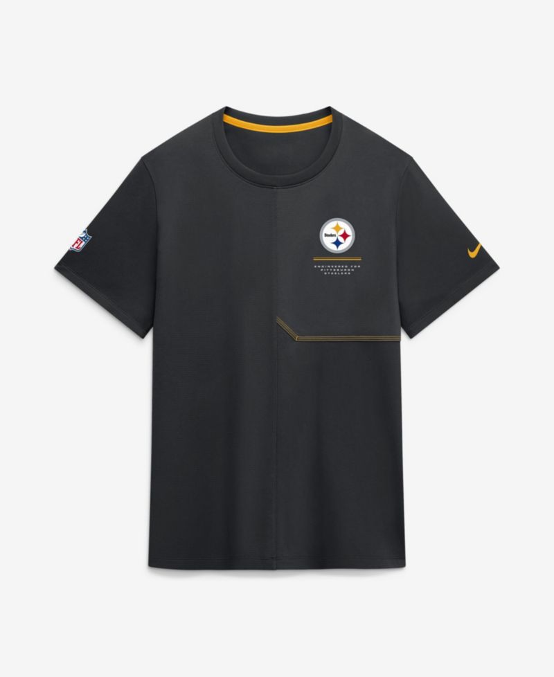 Men's Black Pittsburgh Steelers Sideline UV Dri-FIT Coaches Shirt