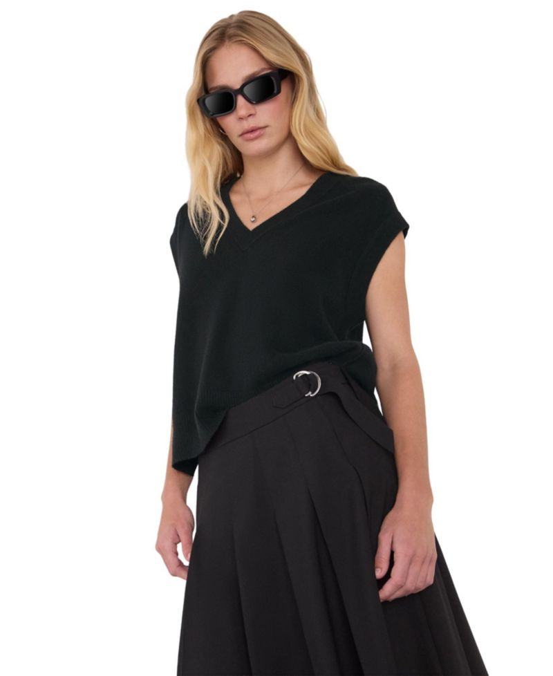 Women's V-Neck Cashmere Sleeveless Sweater Vest