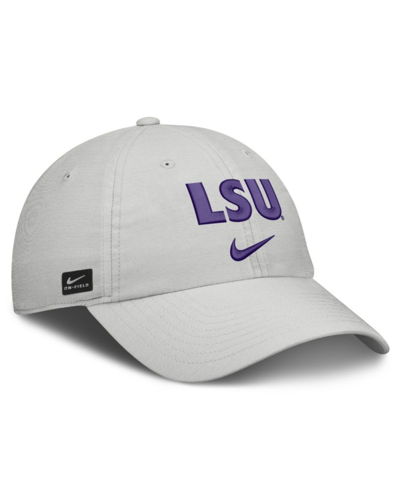 Men's and Women's Gray LSU Tigers 2026 On-Field Gameday Club Adjustable Hat