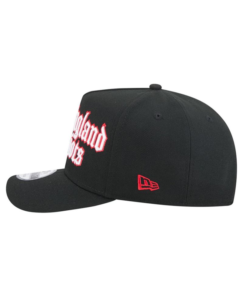 Men's Black New England Patriots Proud A-Frame 9FIFTY Snapback Hat