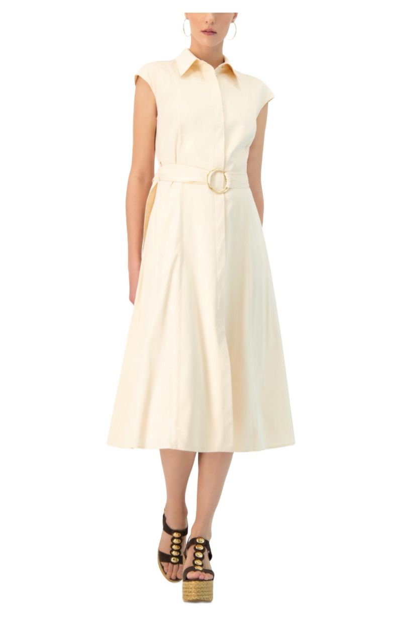 Women's Midi Wide Shirt Dress