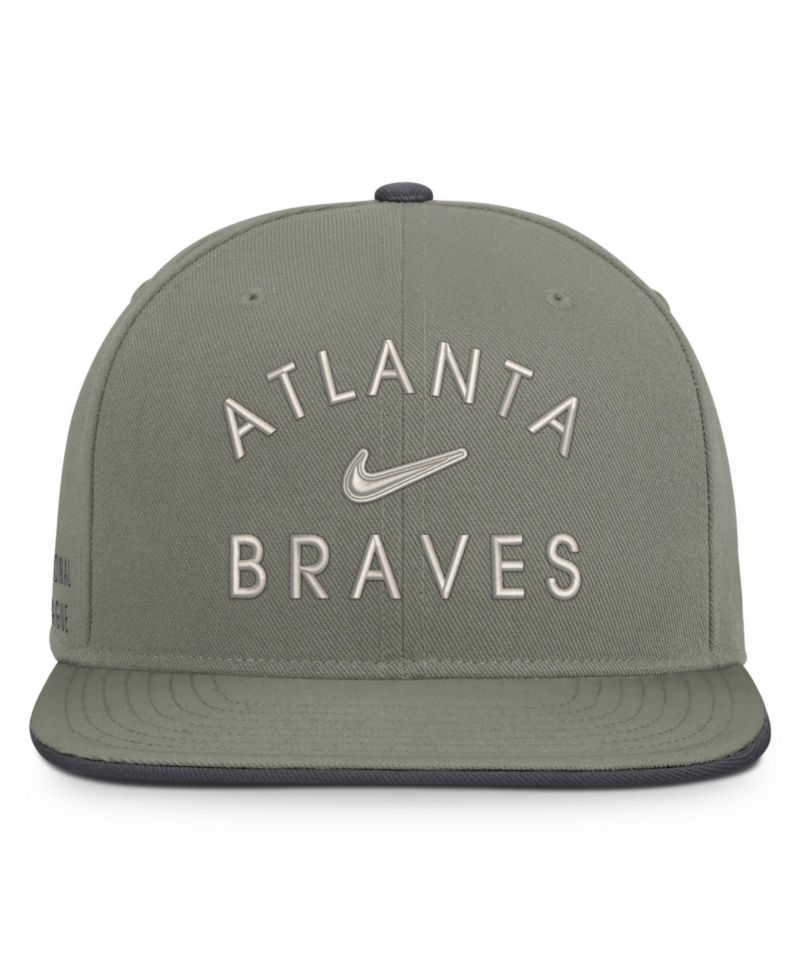 Men's Olive Atlanta Braves Pro Dri-FIT snapback Hat