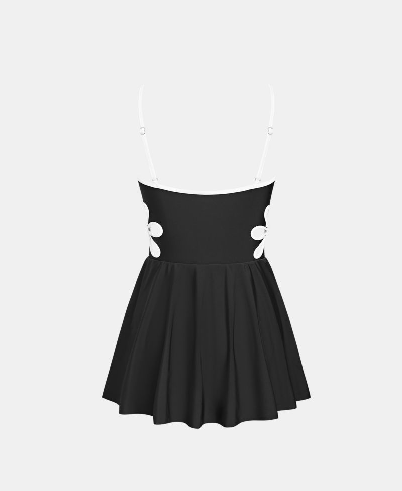 Women's V-Neck Adjustable Strap Swim Skirt