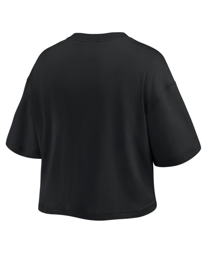 Women's Black New York Yankees Americana Crop T-Shirt