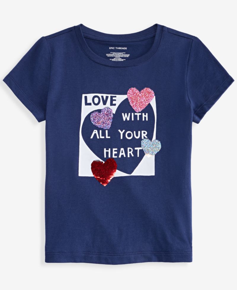 Girls' XS-XL Love T-Shirt