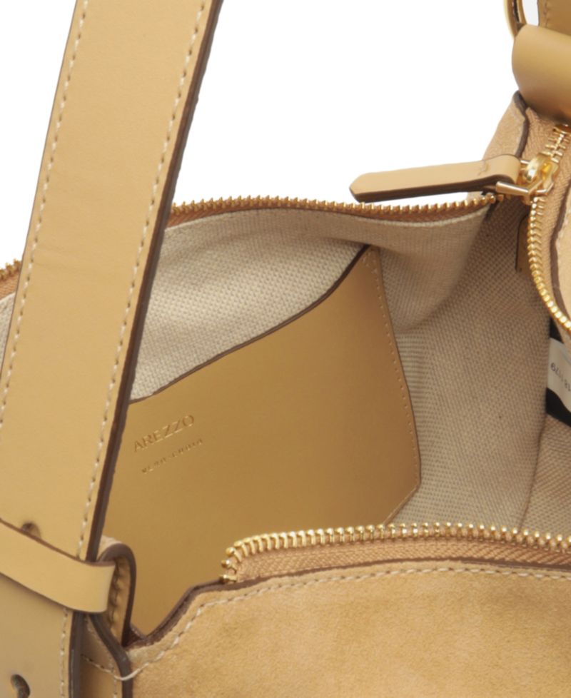 Simone Medium Suede Shoulder Handbag
