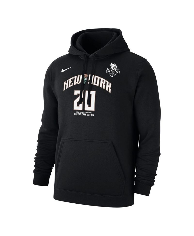 Men's Sabrina Ionescu Black New York Liberty Explorer Edition Name & Number Pullover Hoodie