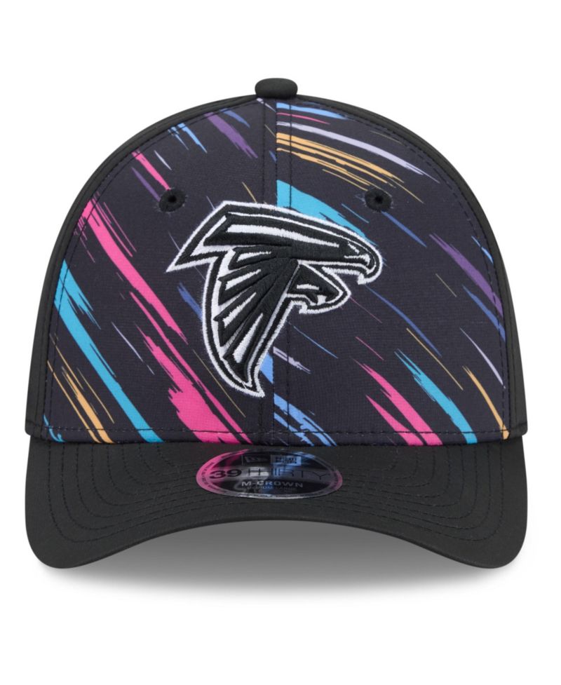 Men's Black Atlanta Falcons 2026 NFL Cruical Catch 39THIRTY M-Crown Stretch Hat