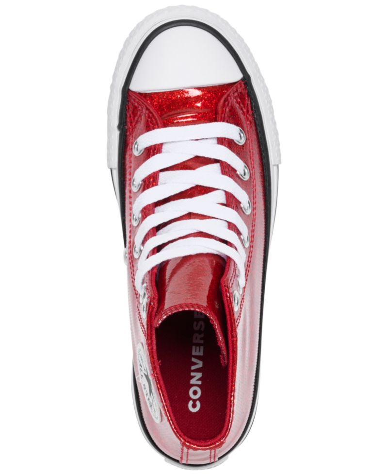 Little Girls Chuck Taylor All Star Glitter Lift Platform Casual Sneakers from Finish Line