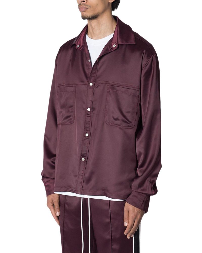 Men's Loiter Studded Satin Pajama Shirt