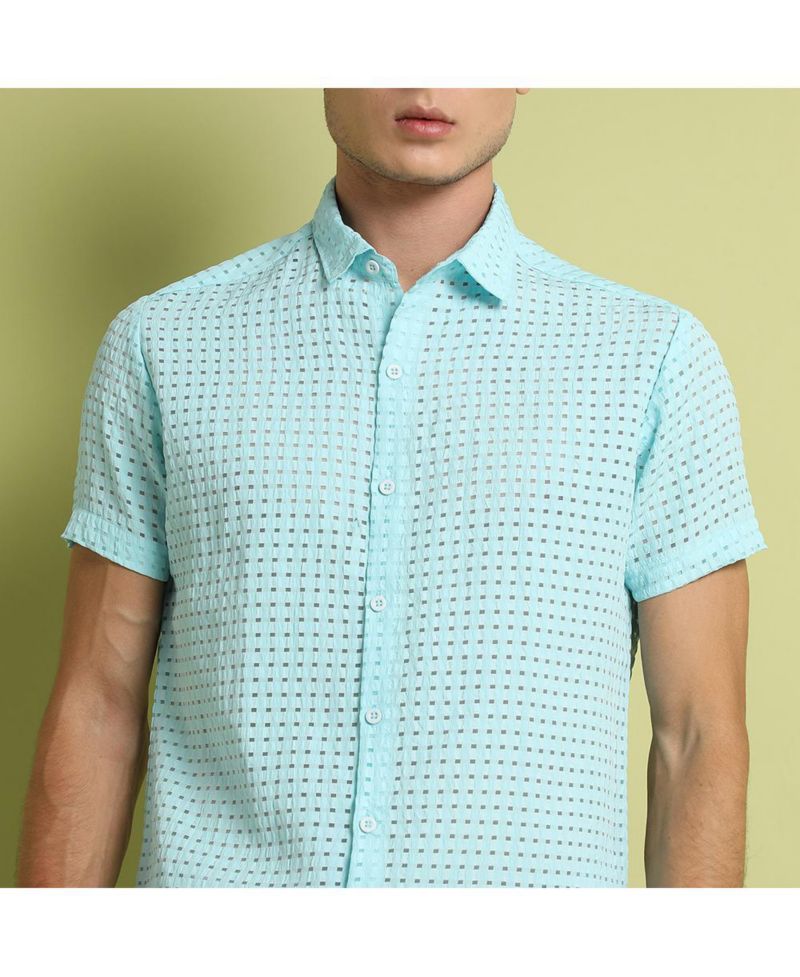 Men's See-Through Square Shirt