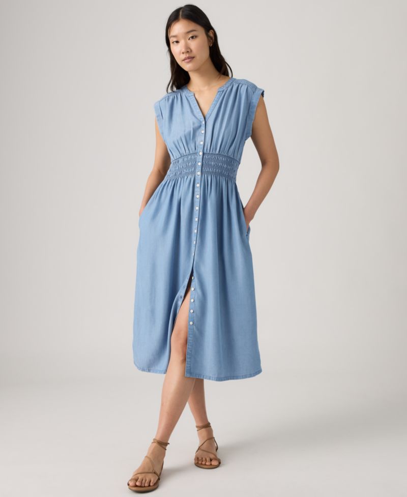 Women's Beatrice Button-Front Midi Dress