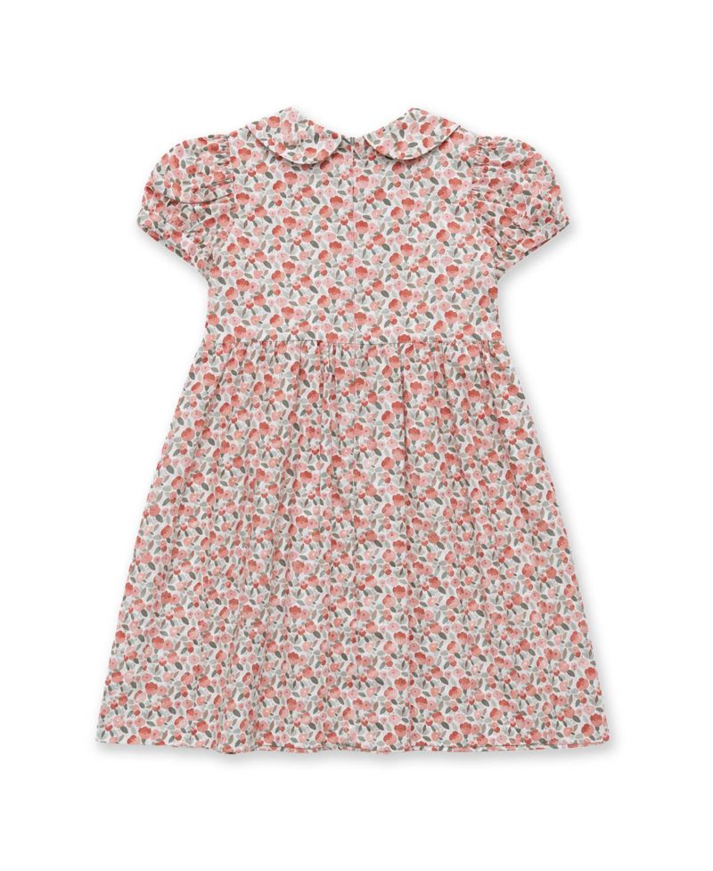 Girls' 4-6x Floral Knee-Length Shirred Dress