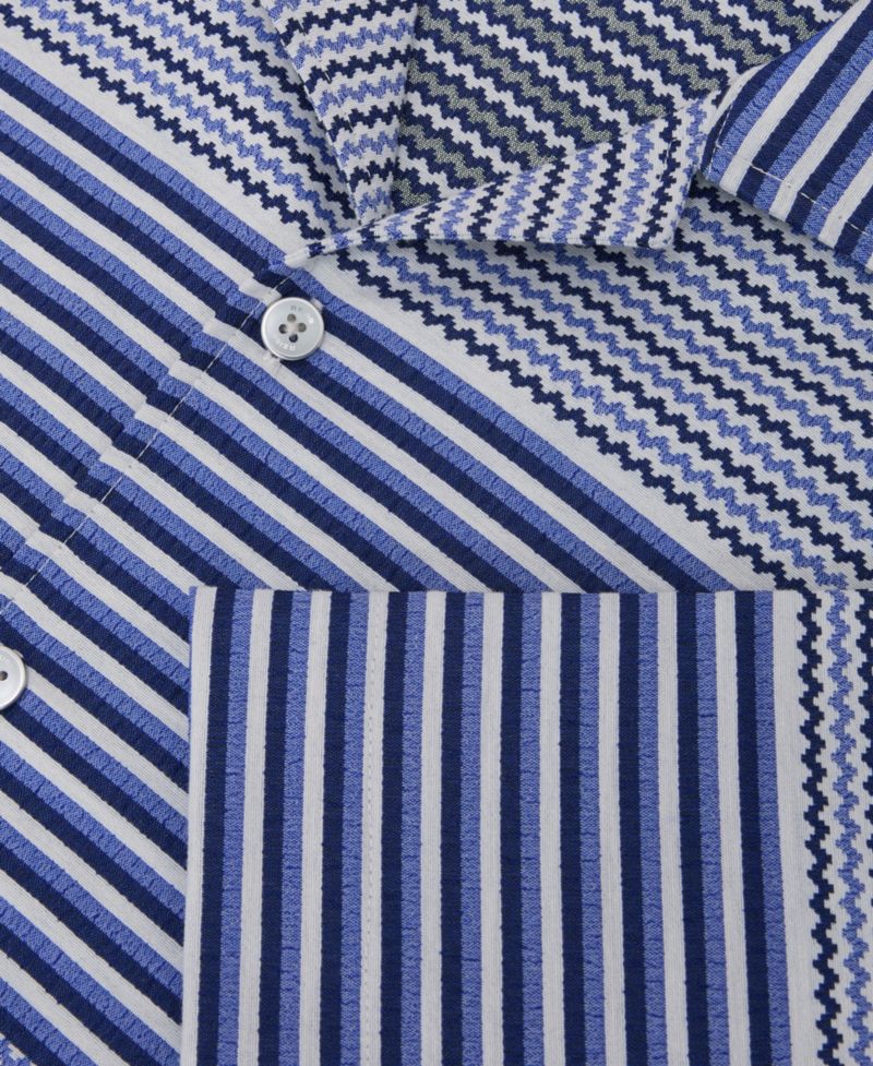 Men's Solstice Stripe Placement Cuban Shirt