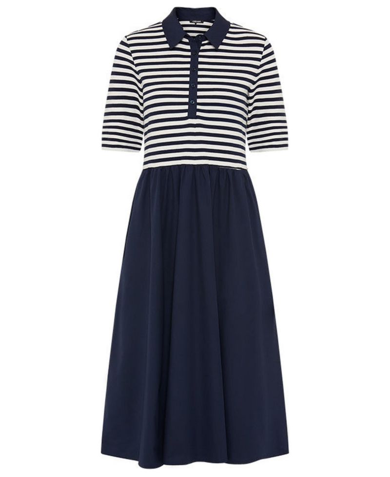 Women's Mixed Media Polo Dress