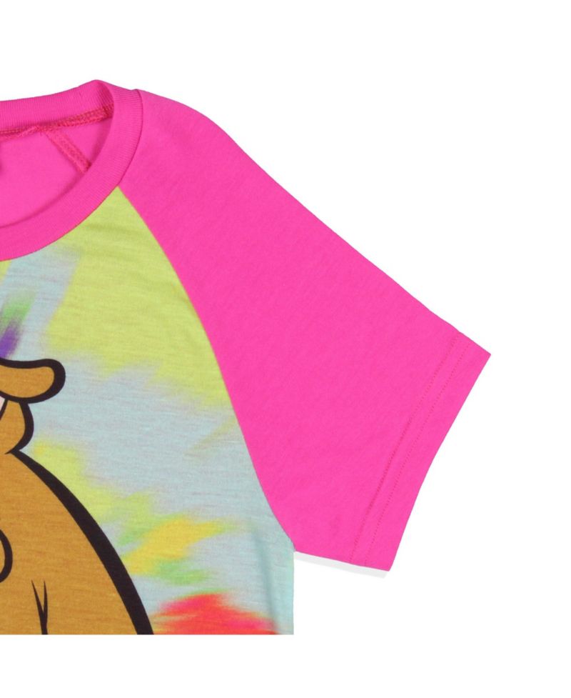 Girls' Nightgown Tie-Dye Classic Character Kids Short-Sleeve Raglan Pajama