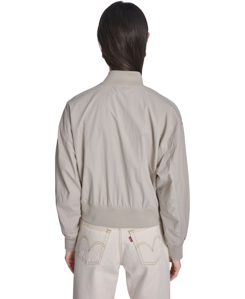 Trendy Plus Size Lightweight Zip-Front Bomber Jacket