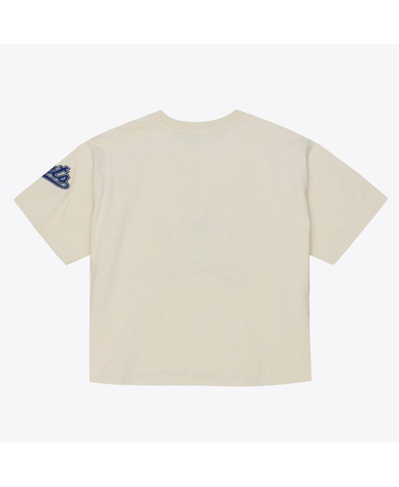Women's Cream New York Mets Cooperstown Yacht Rock Boxy Cropped T-Shirt