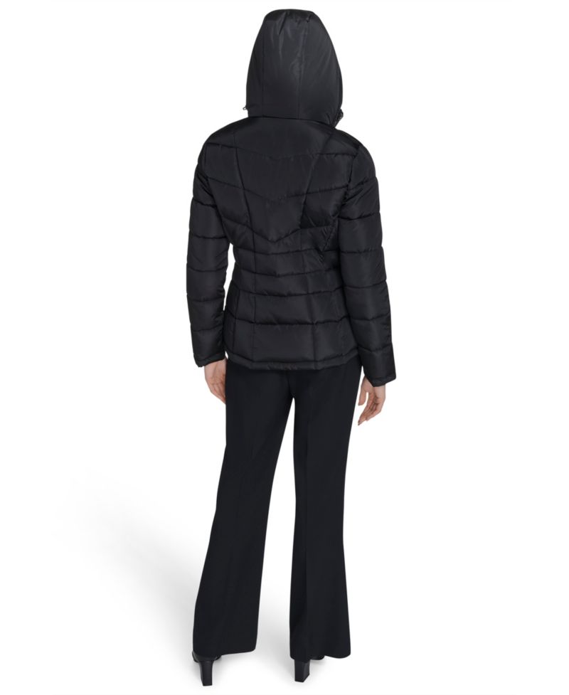 Women's Stand Collar Lined Puffer Jacket