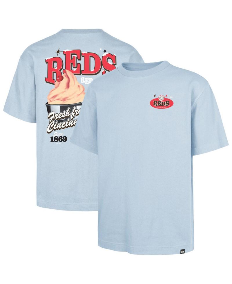 Men's Light Blue Cincinnati Reds Ice Cream Parlor Foundation T-Shirt