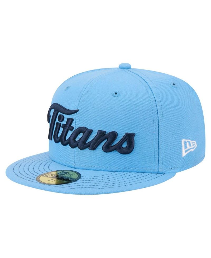 Men's Light Blue Tennessee Titans Script 59FIFTY Fitted Hat