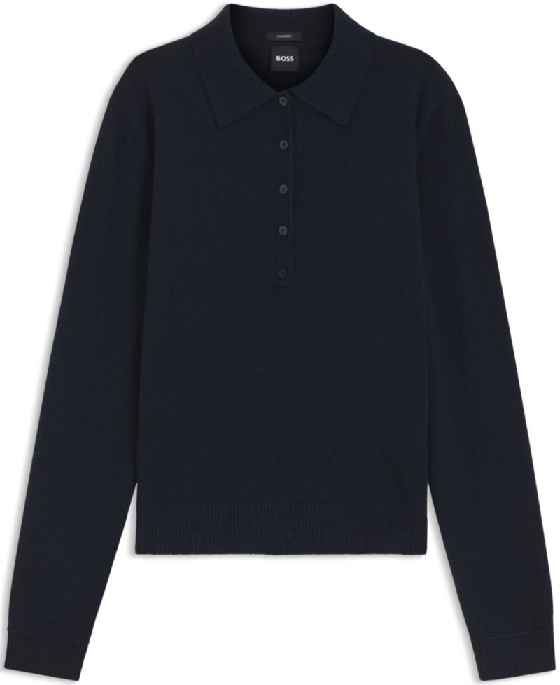 BOSS by Women's Cashmere Polo Sweater